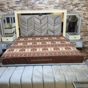 walnut double bed furniture new turkish style price in pakistan