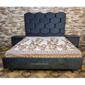 double bed with side table